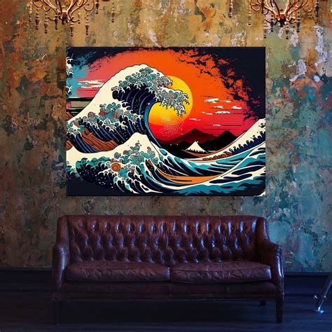 Art Hokusai the Great Wave 5 Canvas Wall Art Decor - Etsy