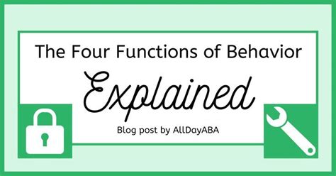 The Four Functions Of Behavior Explaining How To Use An Explanated Tool For Your Business