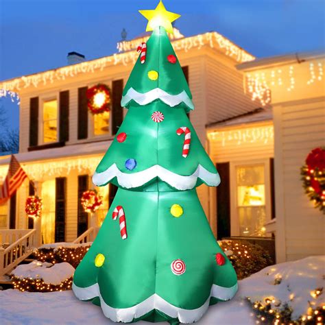 Dr Dudu 5 Ft Inflatable Christmas Tree Led Light Up Xmas