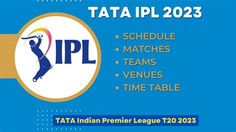 IPL 2023 SCHEDULE: Matches, teams, venues, time table all details.