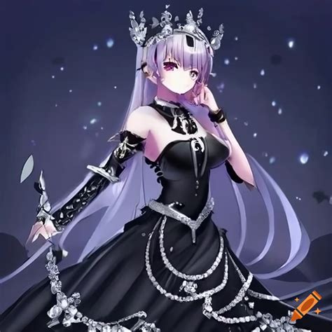 Anime Queen Girl With Silver Diamond Crown On Craiyon