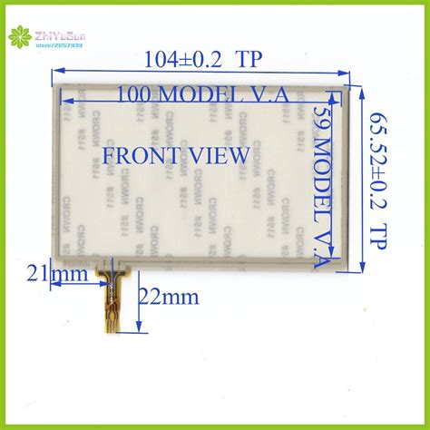 Panel táctil de cristal ZhiYuSun TSA0290 de 4 3 pulgadas con 4 cables