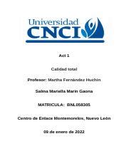 Calidad Total Docx Act Calidad Total Profesor Martha Fern Ndez