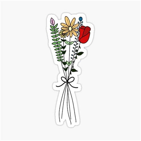 Flower Bouquet Sticker For Sale By Bmiller64 Redbubble