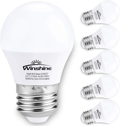 Winshine E Led Light Bulb W Watt Equivalent G Ceiling Fan Base