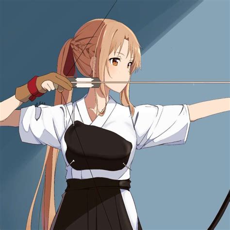 Safebooru 1girl Archery Arrow Projectile Asuna Sao Braid Brown