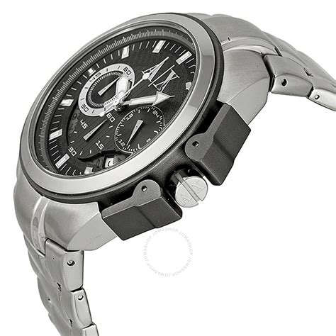 Armani Ax Exchange Miami Chronograph Black Dial Stainless Steel Men S