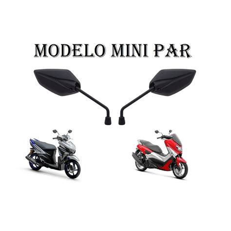 Par Mini Retrovisor Espelho Crypton 105 Crypton 115 Ybr 125 Xtz