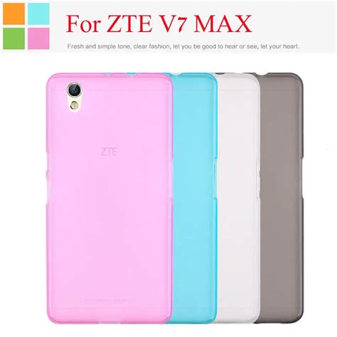 Wholesale Simple Fashion Cases For ZTE V7 MAX TPU Transparent Soft Case