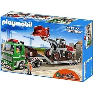 PLAYMOBIL 5026 Low Loader With Wheel Loader Amazon Co Uk Toys Games