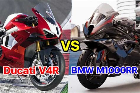 เปรียบเทียบสเปค Ducati Panigale V4R 2023 กับ BMW M1000RR 2023 - MOTOWISH