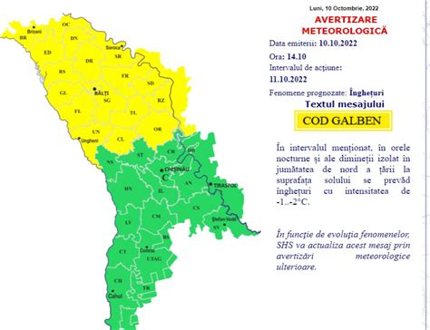 Agrometeo Meteorologii Anun Cod Galben De Nghe La Suprafa A Solului