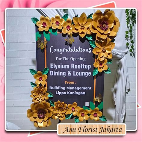 Stand Paper Flower Florist Terdekat Jakarta Jual Standing Flower