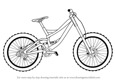 Learn How to Draw a Bicycle (Two Wheelers) Step by Step : Drawing Tutorials