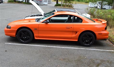 Bright Tangerine 1996 Ford Mustang Gt Coupe Photo