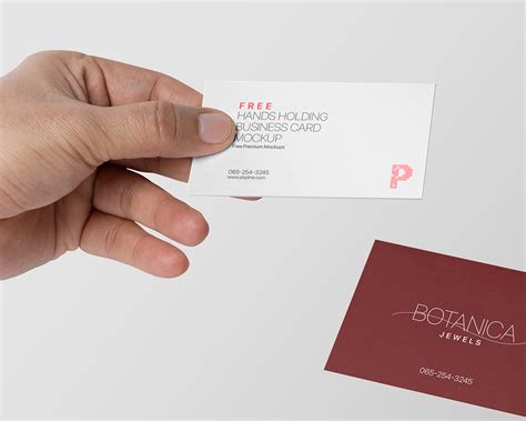 Free Hands Holding Business Card Mockup On Behance