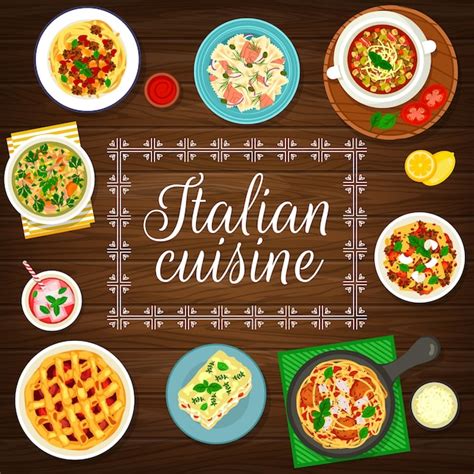 Premium Vector Italian Food Restaurant Menu Cover Italy Cuisine