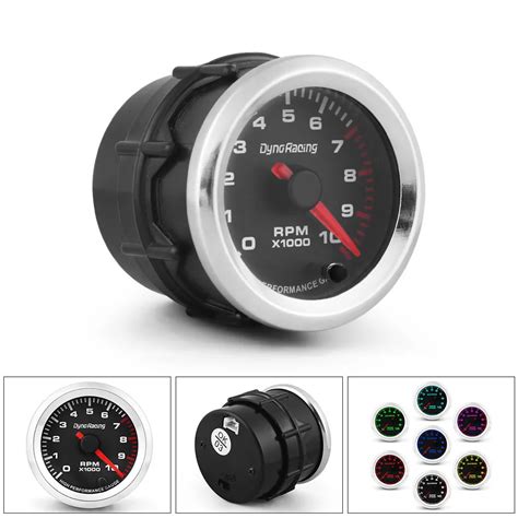 High Performance 2 52mm Car Tachometer 0 10000 Rpm Gauge 7 Colors Pointer Rpm Meter With