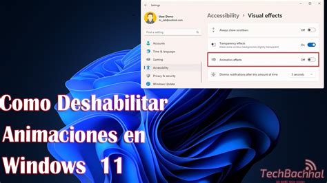 Como Deshabilitar Animaciones En Windows 11 YouTube