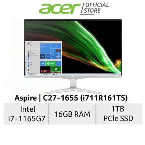 New Model Acer Aspire C27 1655 I711r161ts 27 Inch Fhd Ips All In