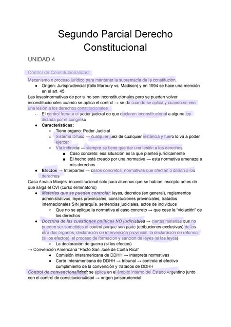 Segundo Parcial Derecho Constitucional Segundo Parcial Derecho