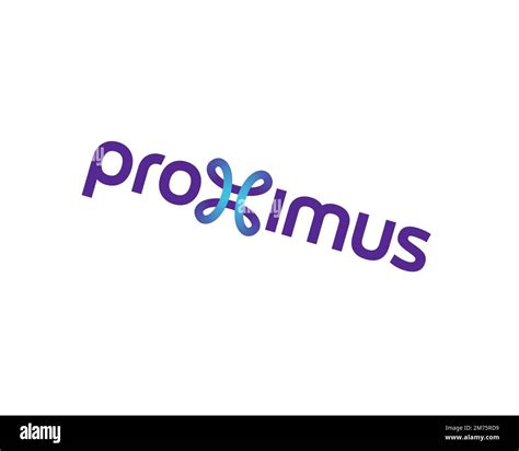 Proximus Group, rotated logo, white background B Stock Photo - Alamy