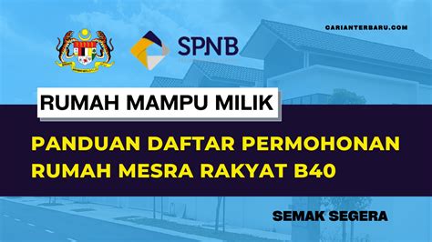 Rumah Mesra Rakyat Panduan Permohonan Carianterbaru