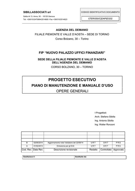 Piano Manutenzione Manualzz