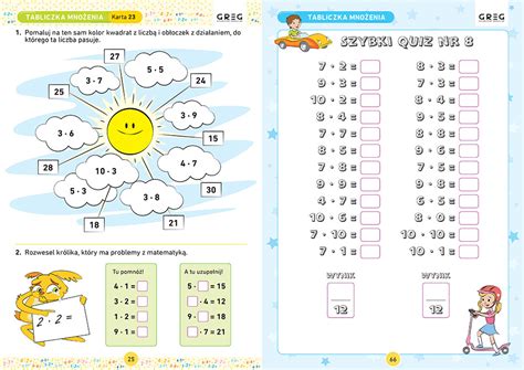 Tabliczka Mno Enia Karty Pracy W Szkole I W Domu Ci Gi Sciagi
