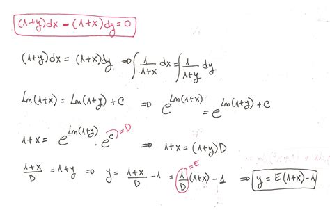 Soluci N Del Ejercicio Ecuaciones Diferenciales De Variables