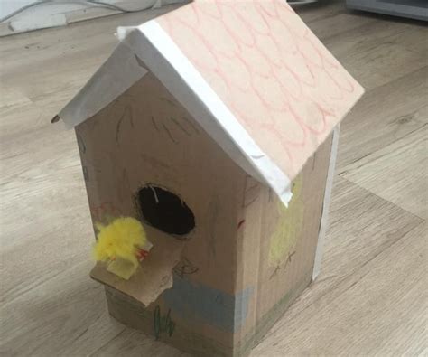 Cardboard Bird House 6 Steps Instructables