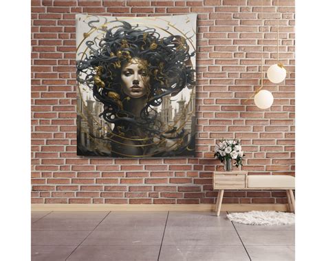 Medusa Wall Decor Tapestry Medusa Wall Art Medusa Wall Decor Unique Tapestry Woman Tapestry