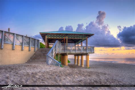 South Inlet Park Gazebo Boca Raton Florida Beach Sunrise