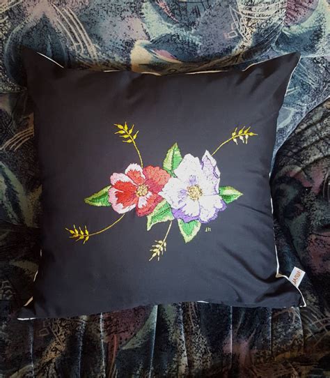 Embroidered Cushion Cover Luxury Hand Embroidered Cushion Cover Silk