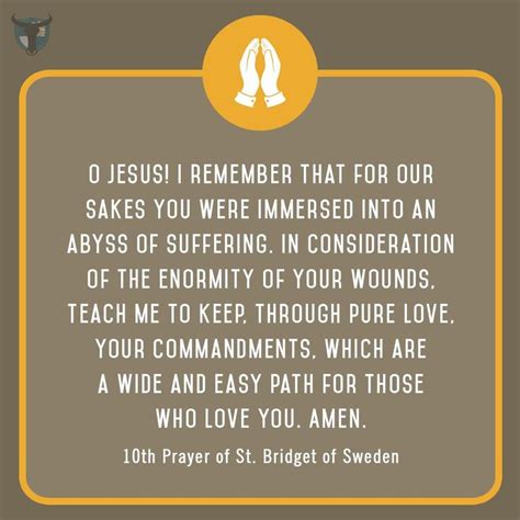 St. Bridget of Sweden and the 15 Prayers for His Passion | Prayers for ...