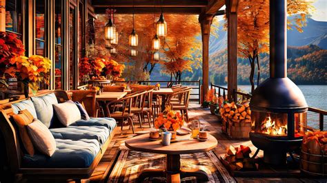 Warm October Autumn Jazz In Cozy Coffee Shop Ambience Smooth Jazz