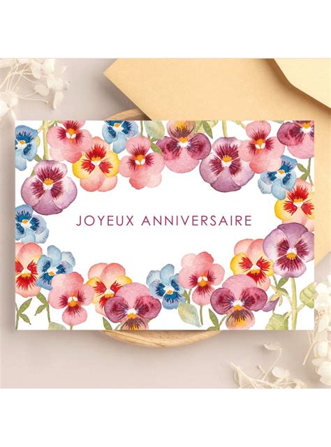 Pr Sentation Imagen Carte Anniversaire Aquarelle Fr Thptnganamst