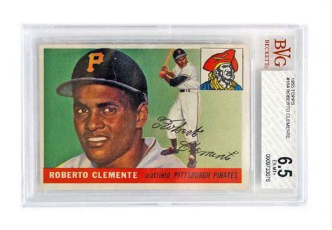 1955 Topps 164 Roberto Clemente Rc Bvg 65