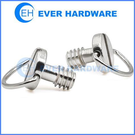 Ring Fasteners Metal Fasten Captive Pull Screw With D Shaped Bail Hand