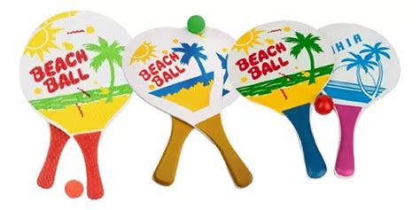 Kit Jogo De Frescobol 2 Raquetes Bolinha Infantil Praia MercadoLivre