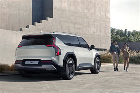 Kia's EV9 electric SUV comes with three rows of seats and a striking design