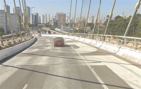 Motociclista Sofre Queda Na Ponte Estaiada Mobilidade Sampa