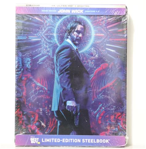 John Wick Chapters Limited Edition Steelbook K Blu Ray Disc