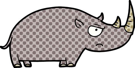 cartoon rhinoceros character 12477599 Vector Art at Vecteezy