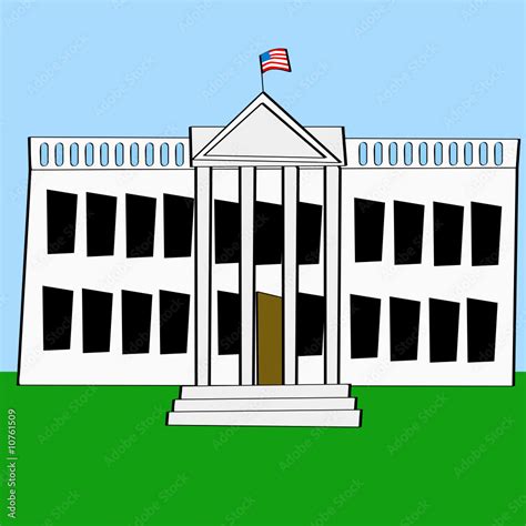 White House cartoon Stock Vector | Adobe Stock