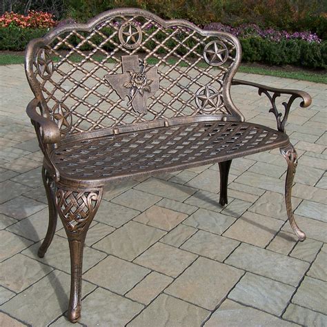 Oakland Living Texas Rose Aluminum Garden Bench And Reviews Wayfair