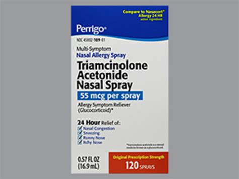 Triamcinolone Acet 55mcg Spy120 169 Ml Spray 55mcg 169 Ml By Perrigo Co Usa