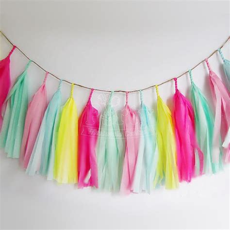 Modern Pastels Paper Tassel Garland Decoration Party Wholesale