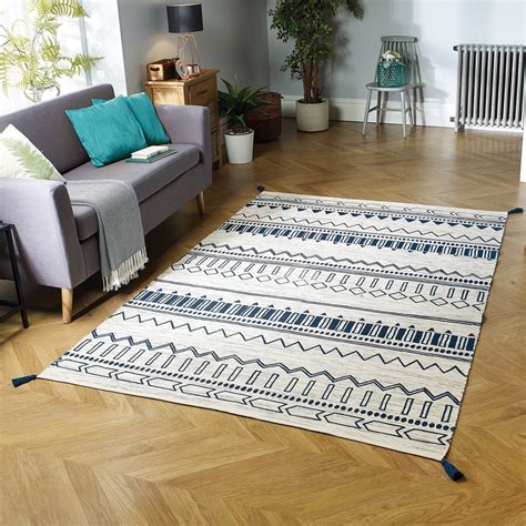 Cotton Rugs - Washable Flat Weave 100% Cotton Rugs Carpets with Modern – Xrugs