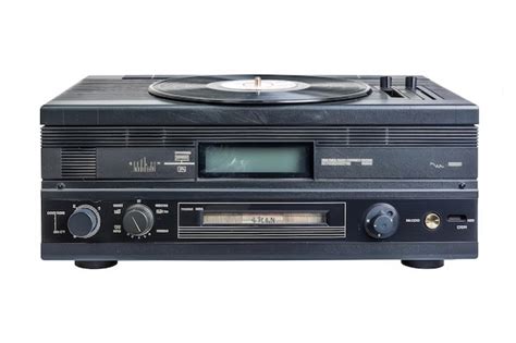 Premium Photo | Compact stereo system cd and cassette player isolated ...